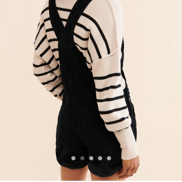 NWOT Free People Black Corduroy Romper - Picture 5 of 6